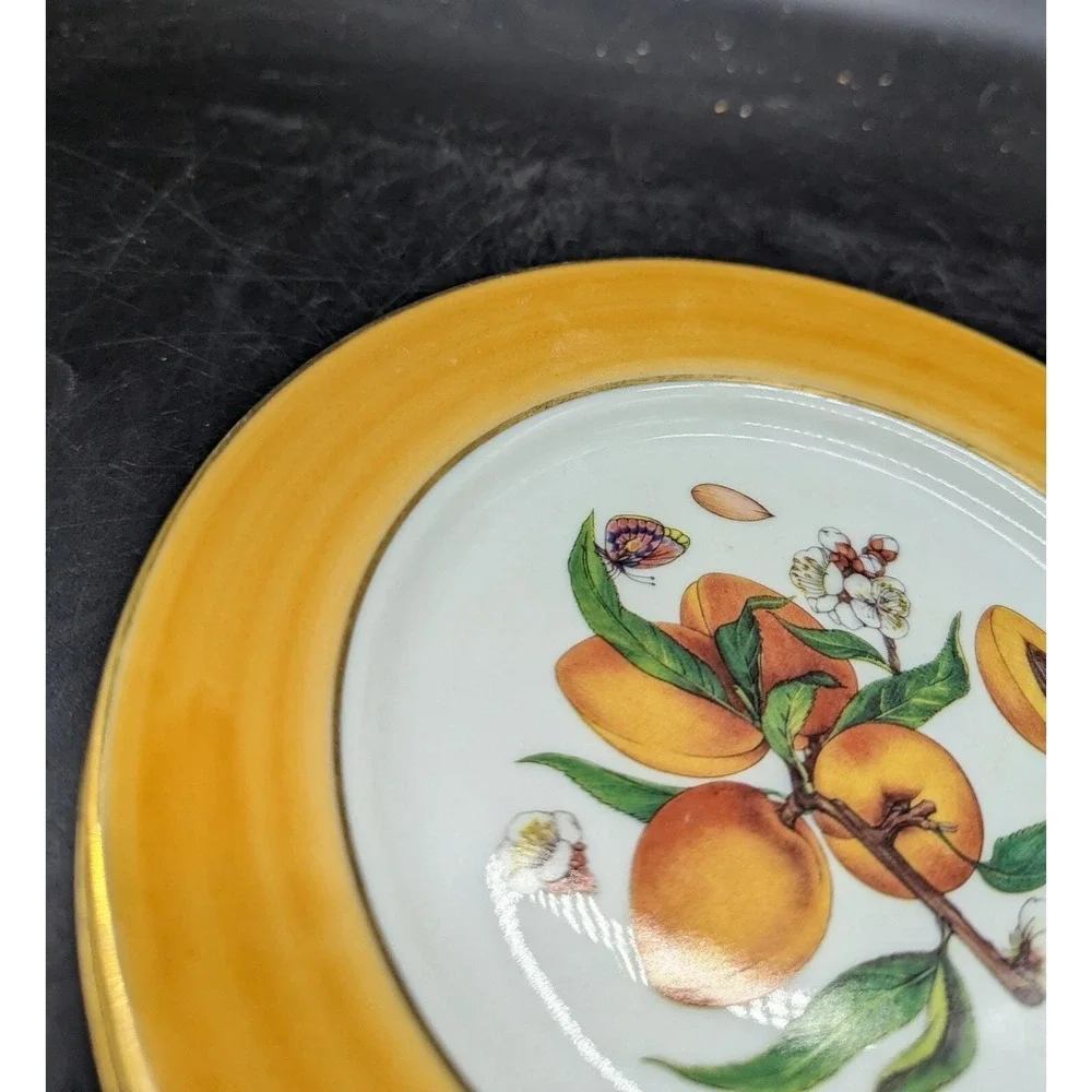 Email de Limoges Veritable Porcelain FRUIT Peach 7.25